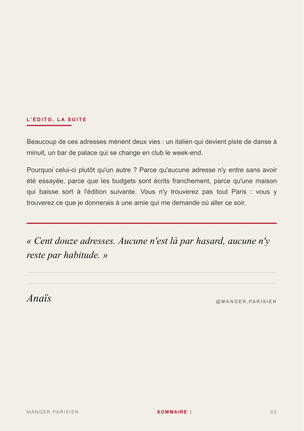 L'édito, la suite